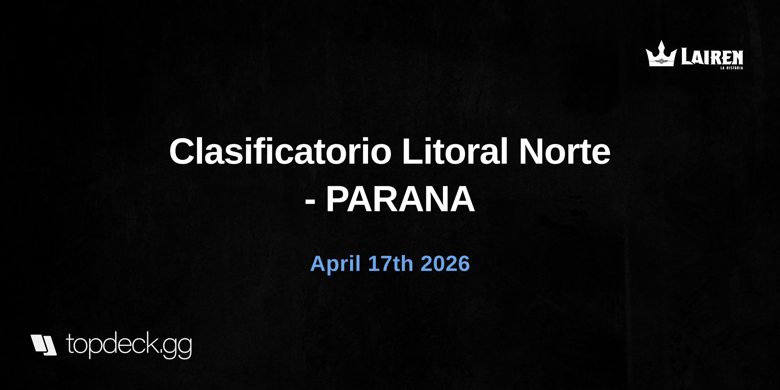 Clasificatorio Litoral Norte - PARANA