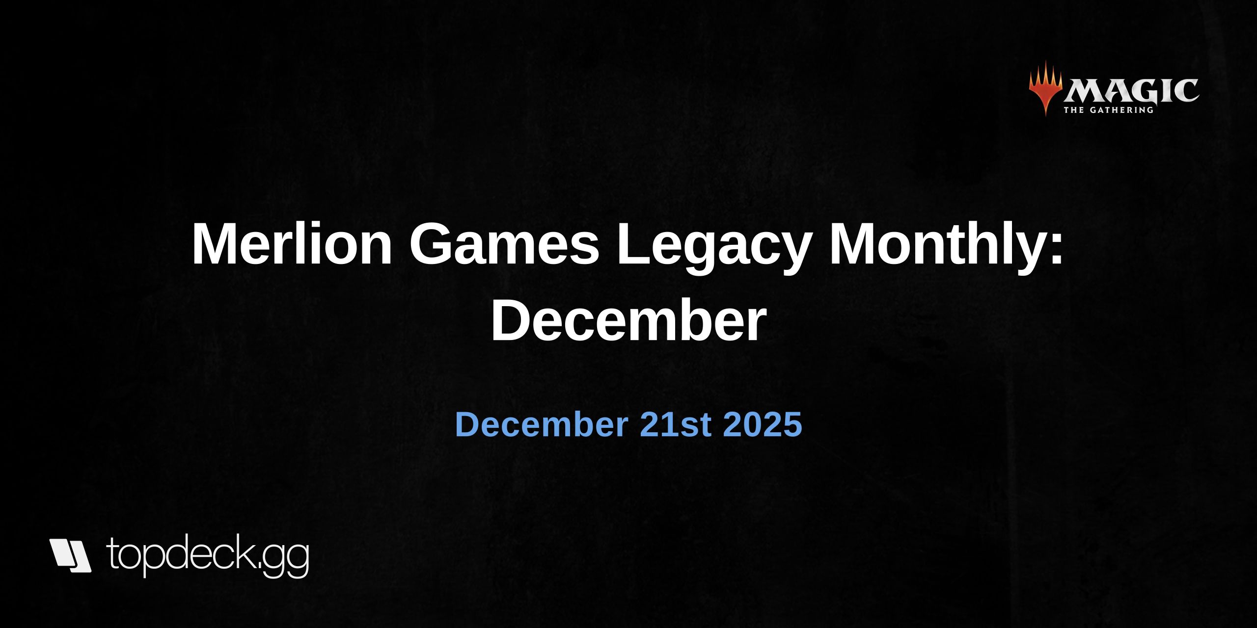 Merlion Games Legacy Monthly: December