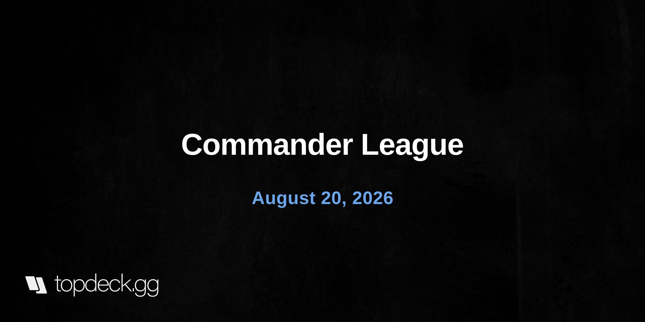 Commander League