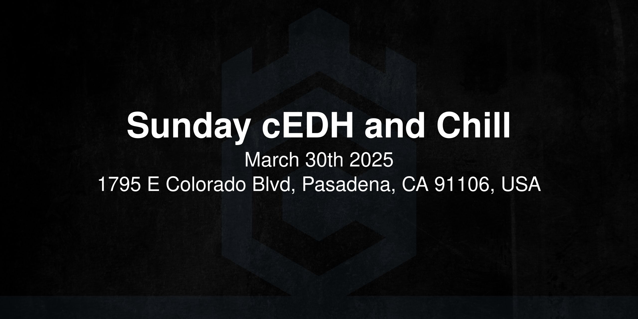 Sunday cEDH and Chill