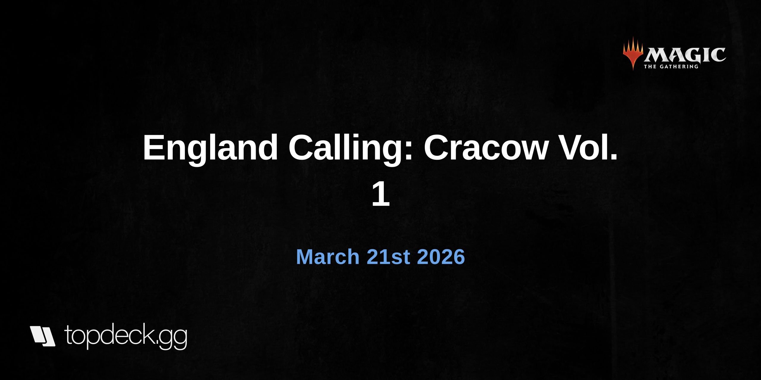 England Calling: Cracow Vol. 1