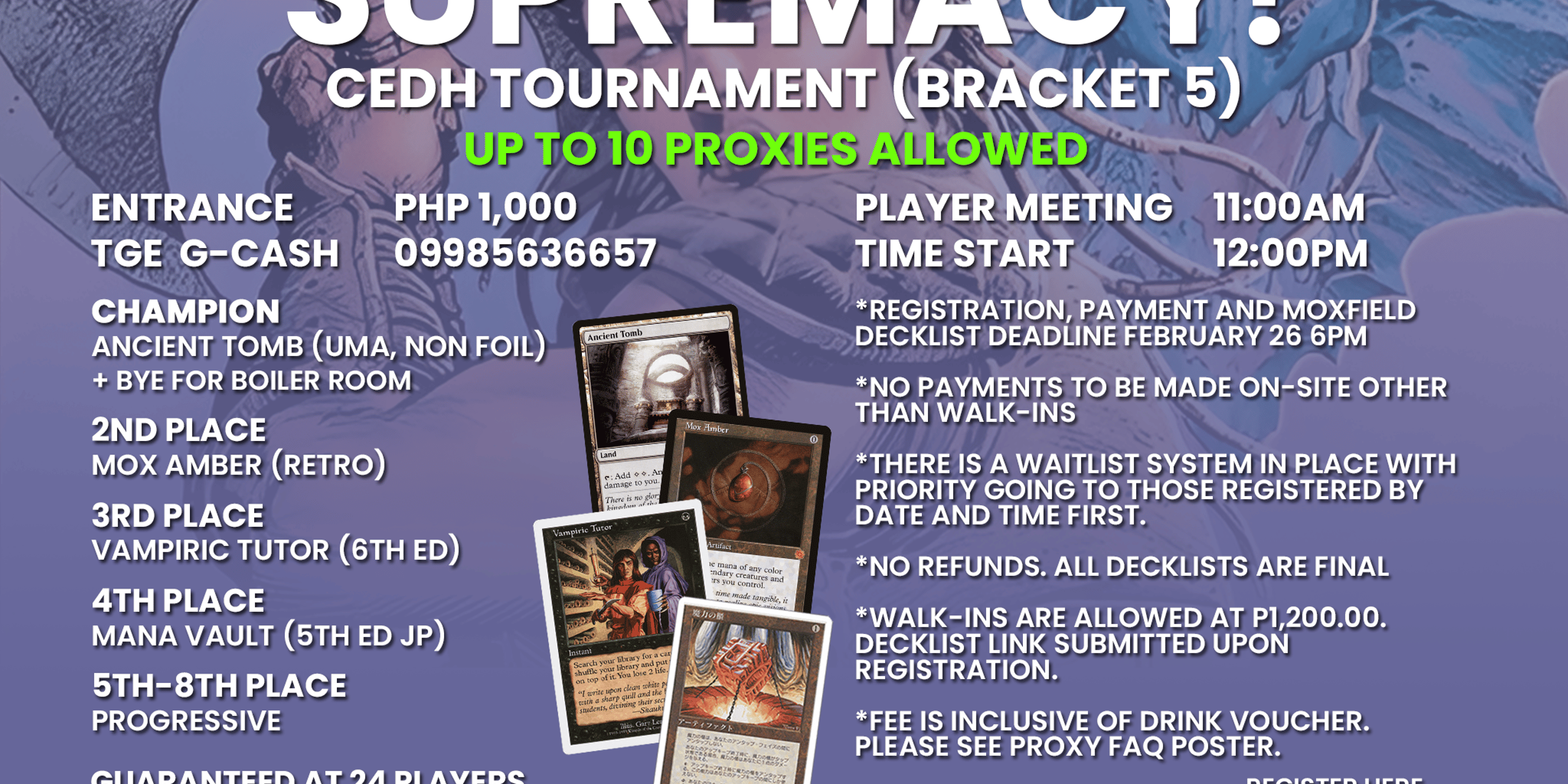 Supremacy! Bracket 5 Proxy CEDH Tournament