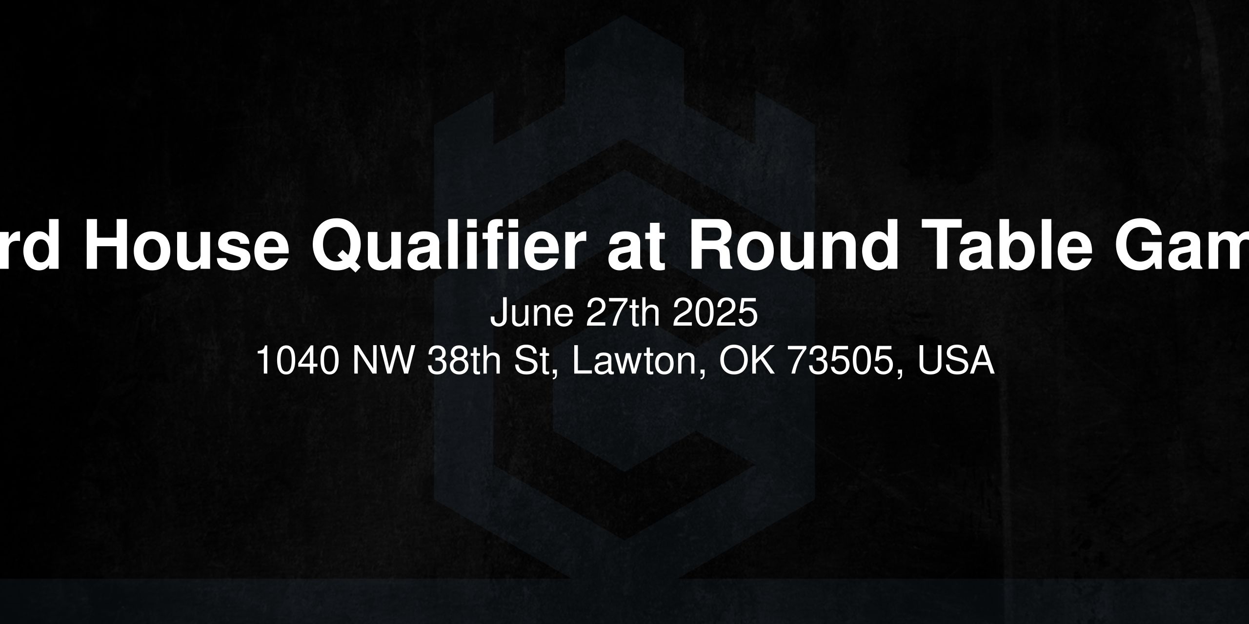 Card House Qualifier at Round Table Games