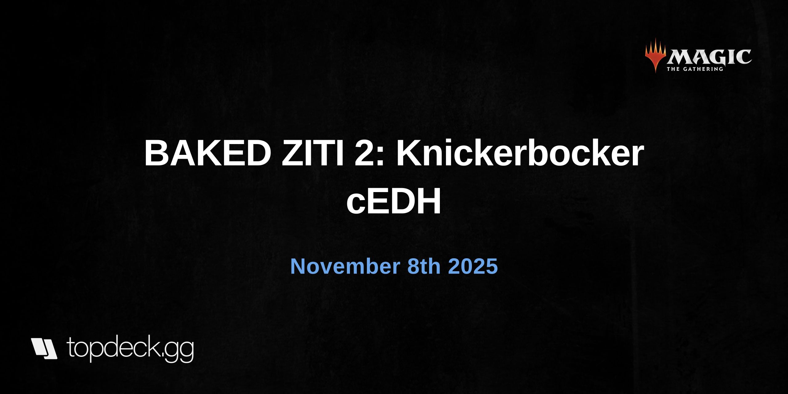 BAKED ZITI 2: Knickerbocker cEDH