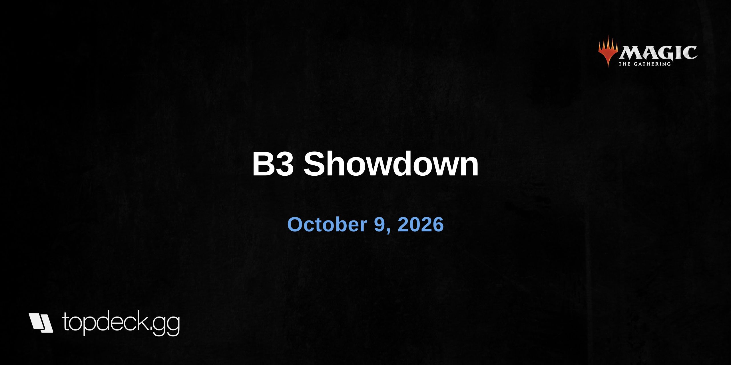 B3 Showdown