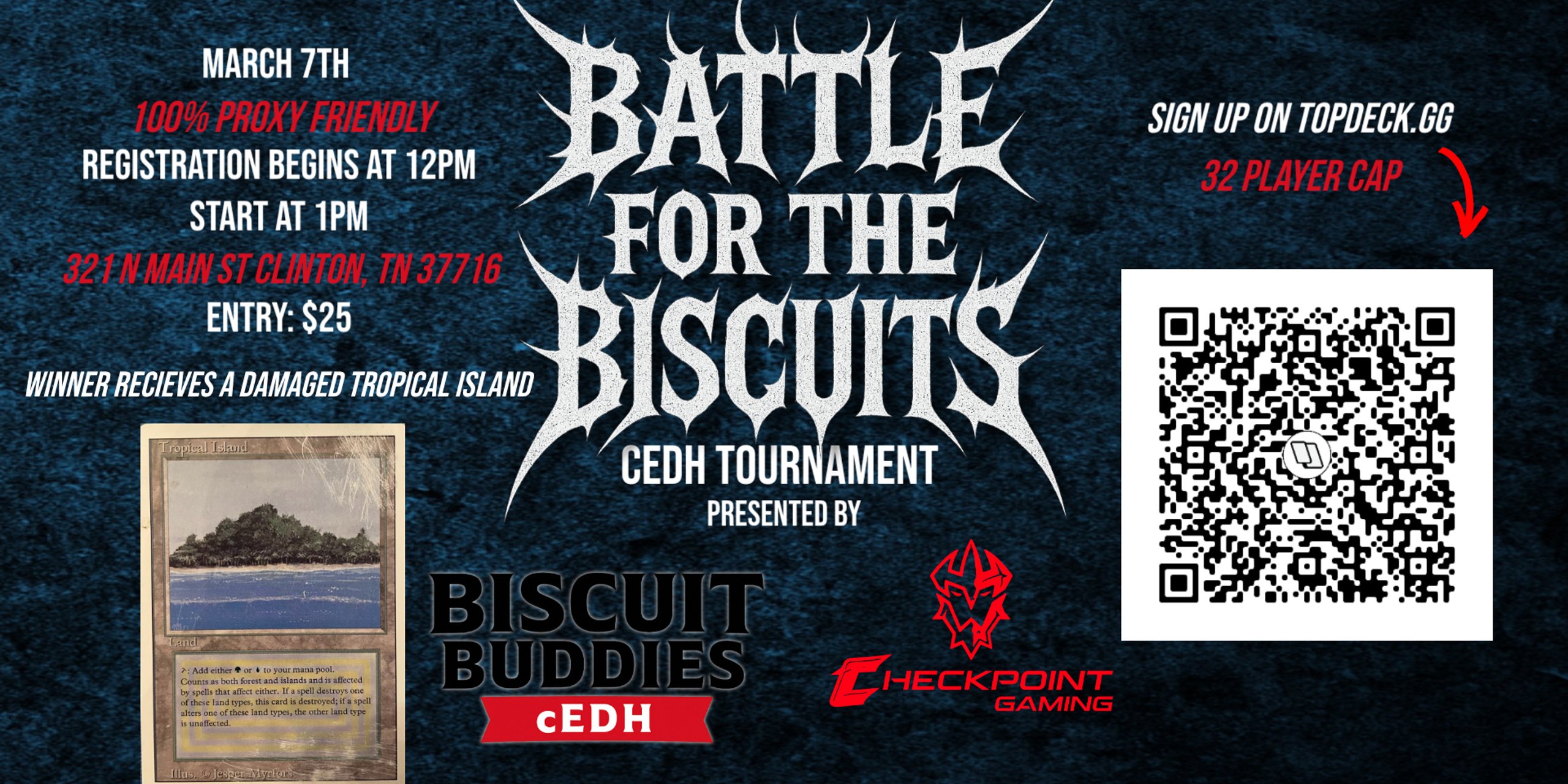 Battle for the Biscuits! cEDH Win a Tropical Island Tourney