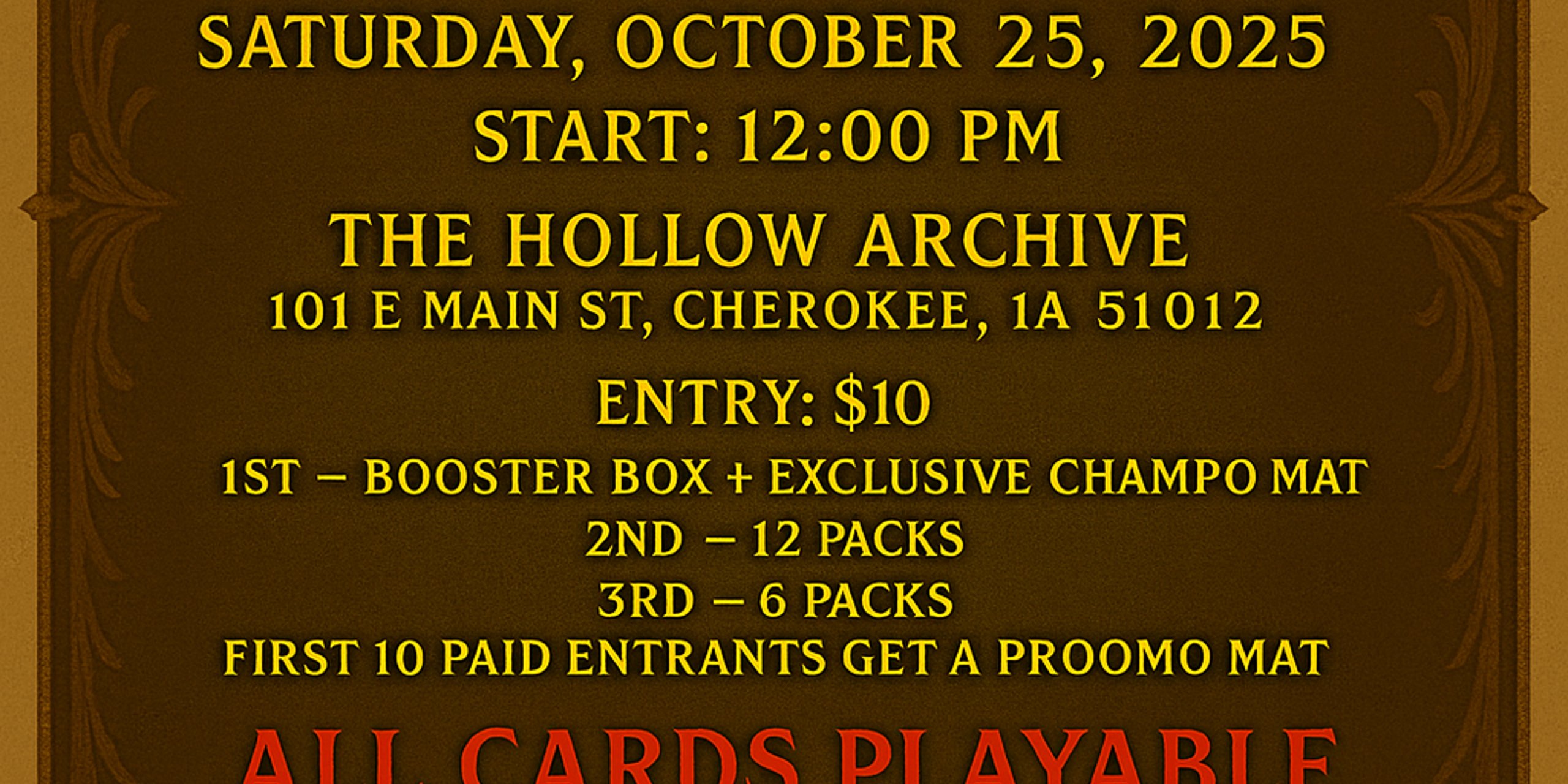 Halloween yugioh tournament - The Hollow Archive