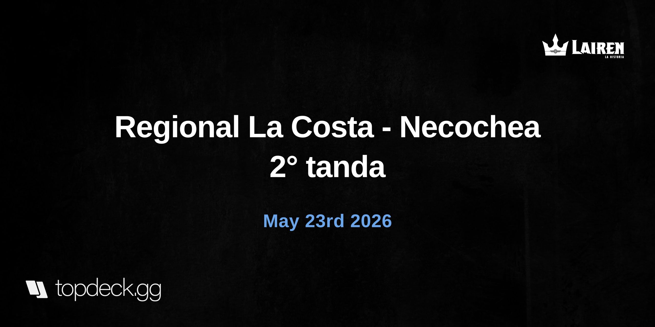Regional La Costa - Necochea 2° tanda