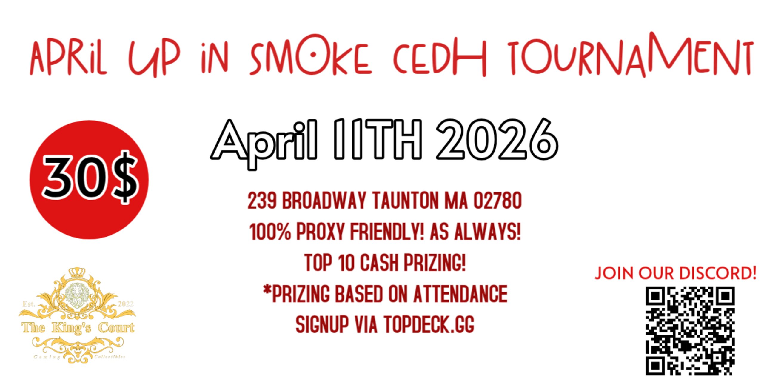 April UP IN SMOKE Cedh Tournament