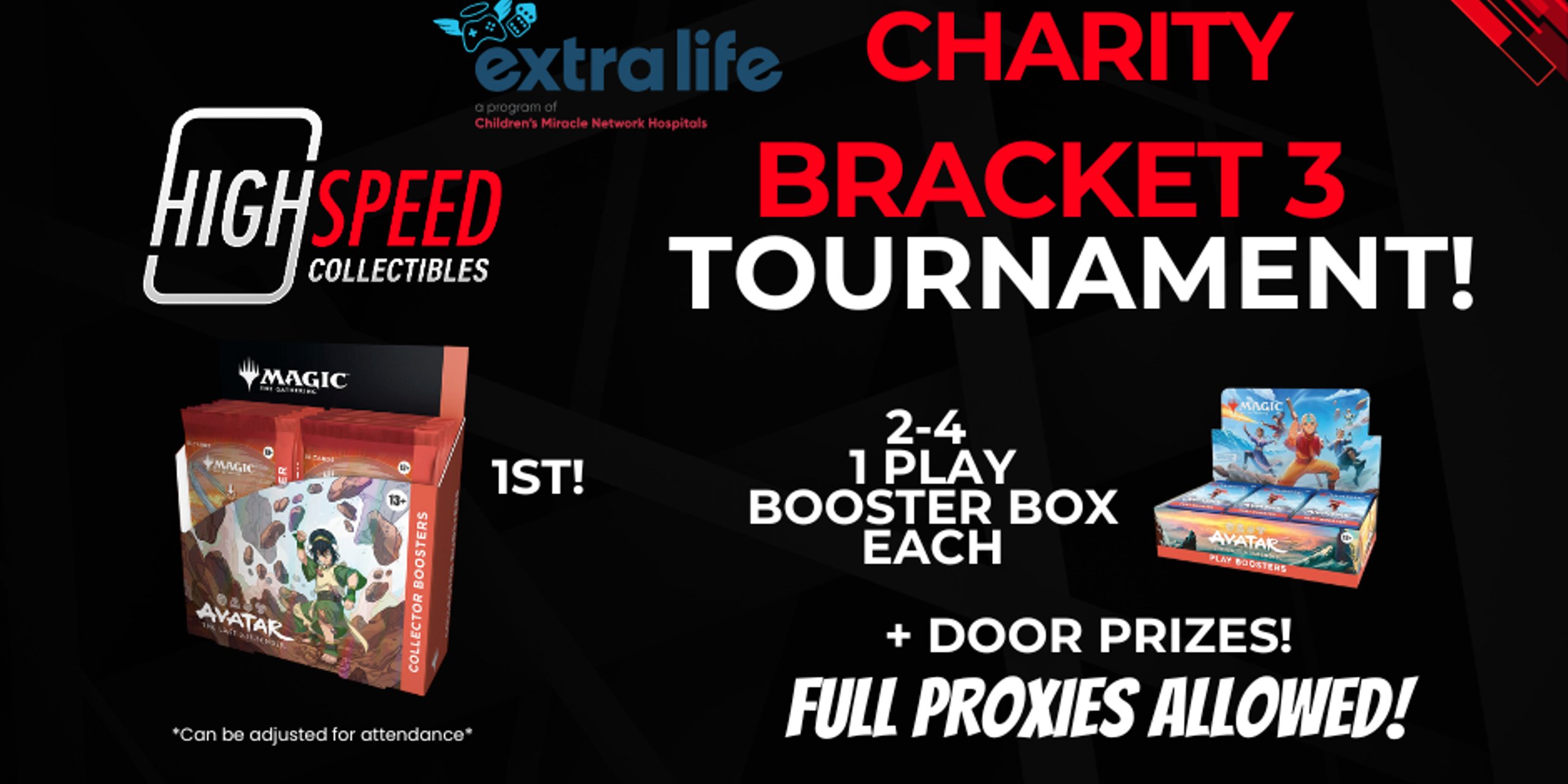 High Speed Collectibles Bracket 3 Charity Tournament!