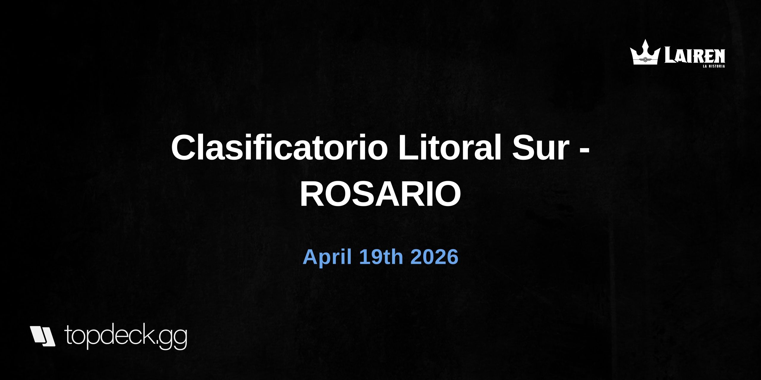 Clasificatorio Litoral Sur - ROSARIO