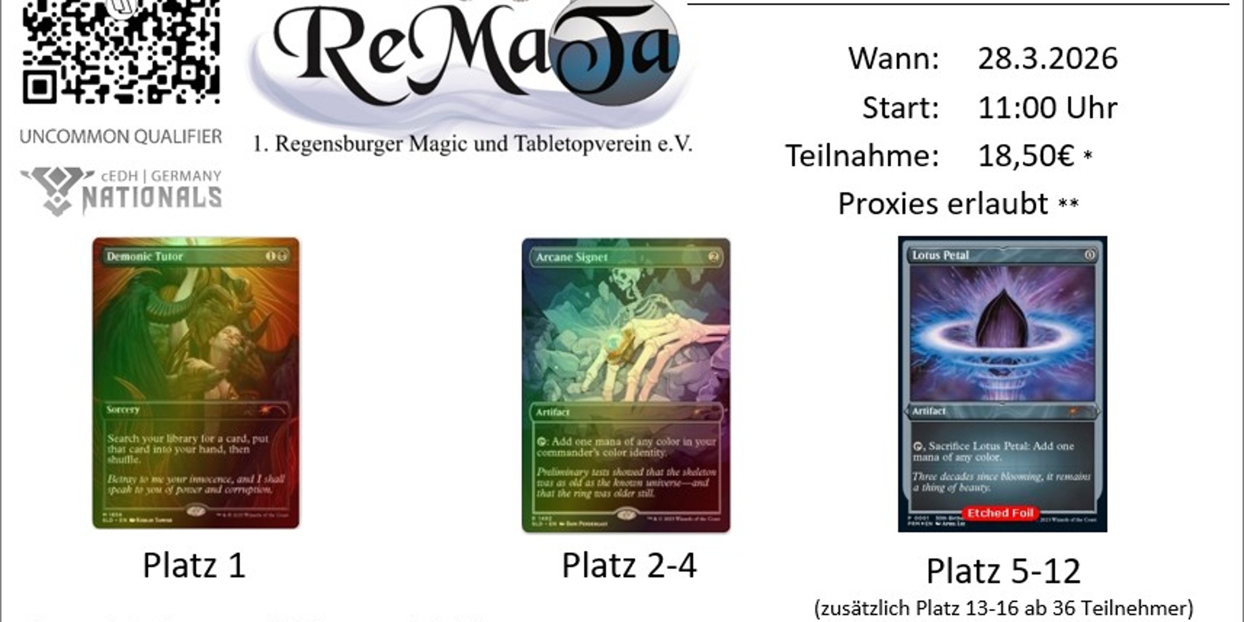 8. ReMaTa cEDH Turnier