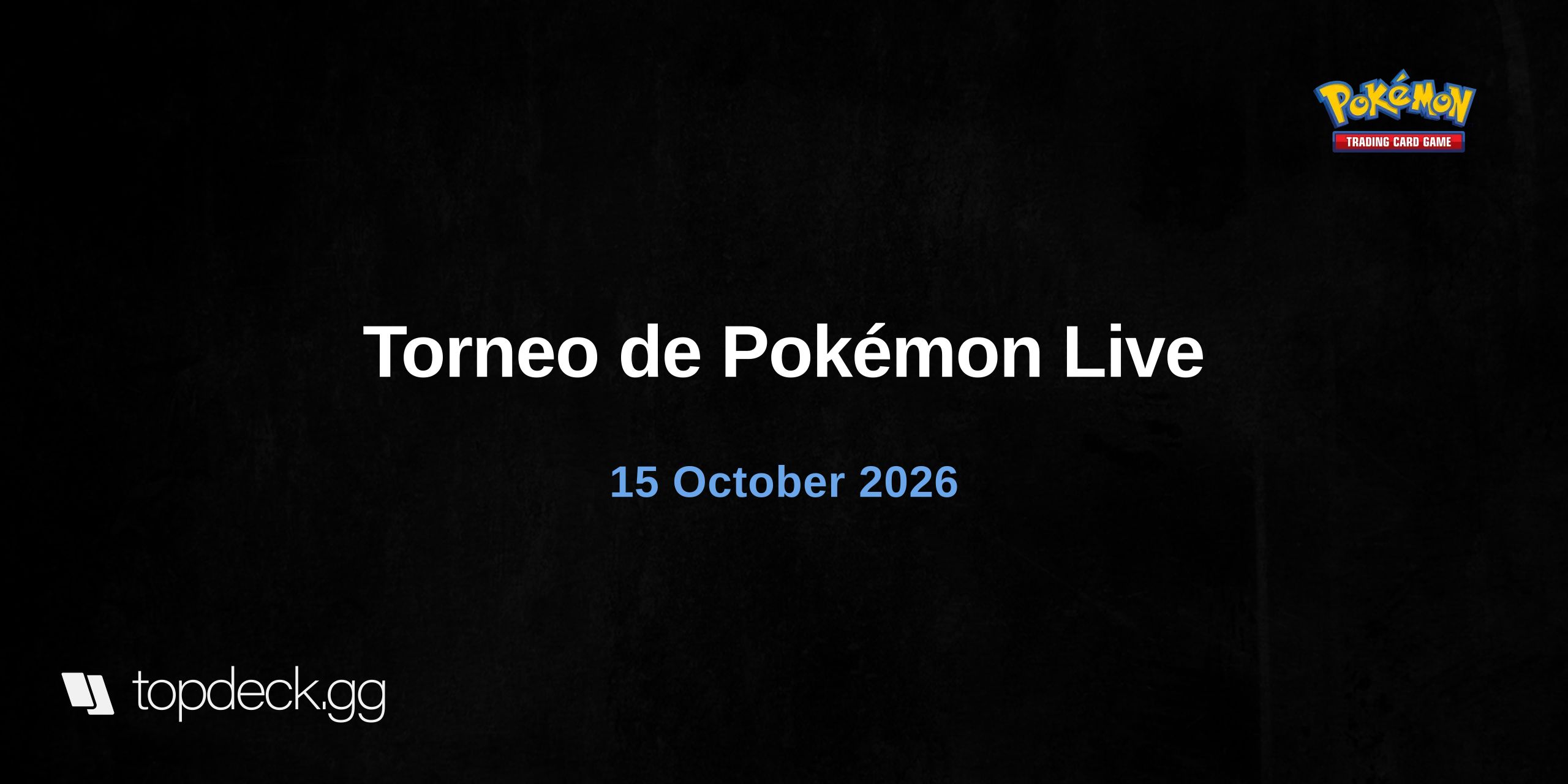 Torneo de Pokémon Live