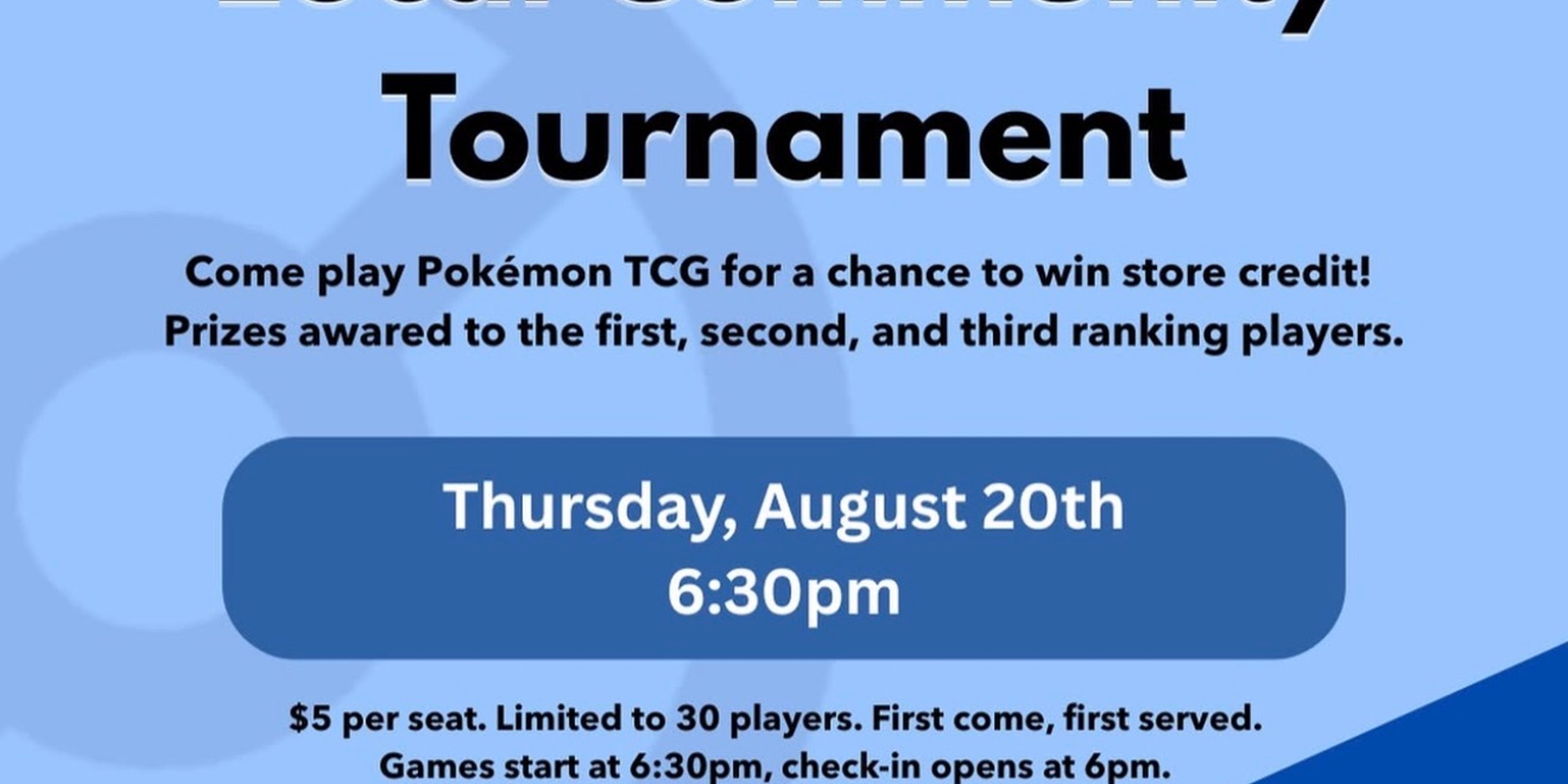 Pokemon Local Community Tournament