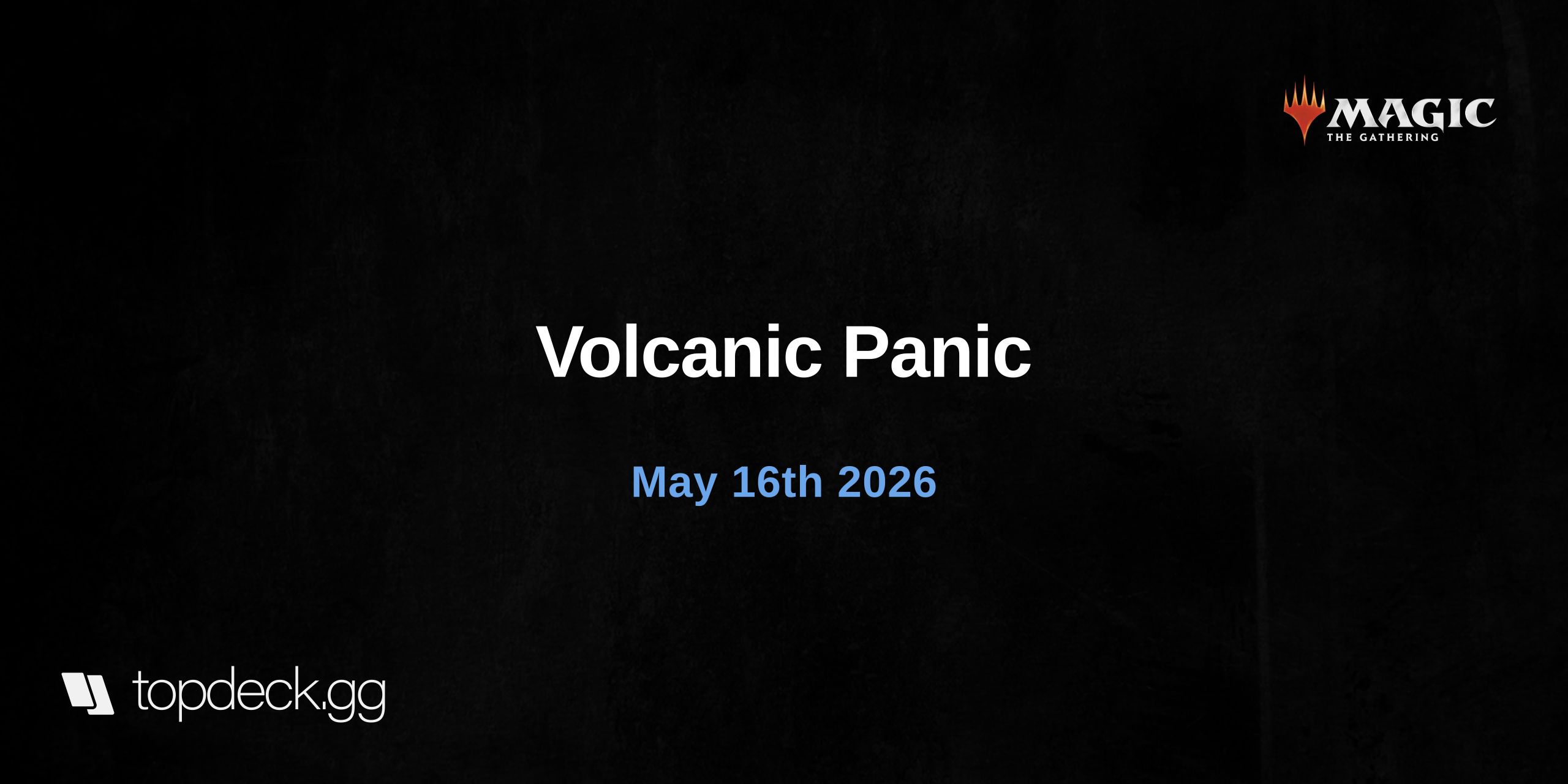 Volcanic Panic