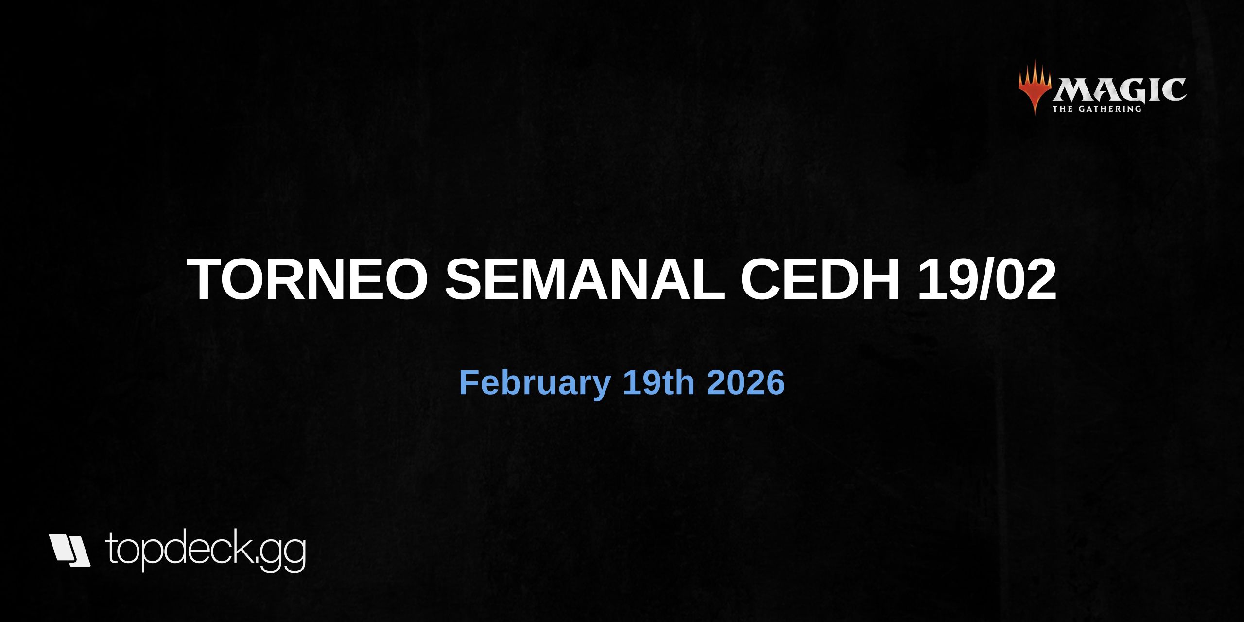 TORNEO SEMANAL CEDH 19/02 