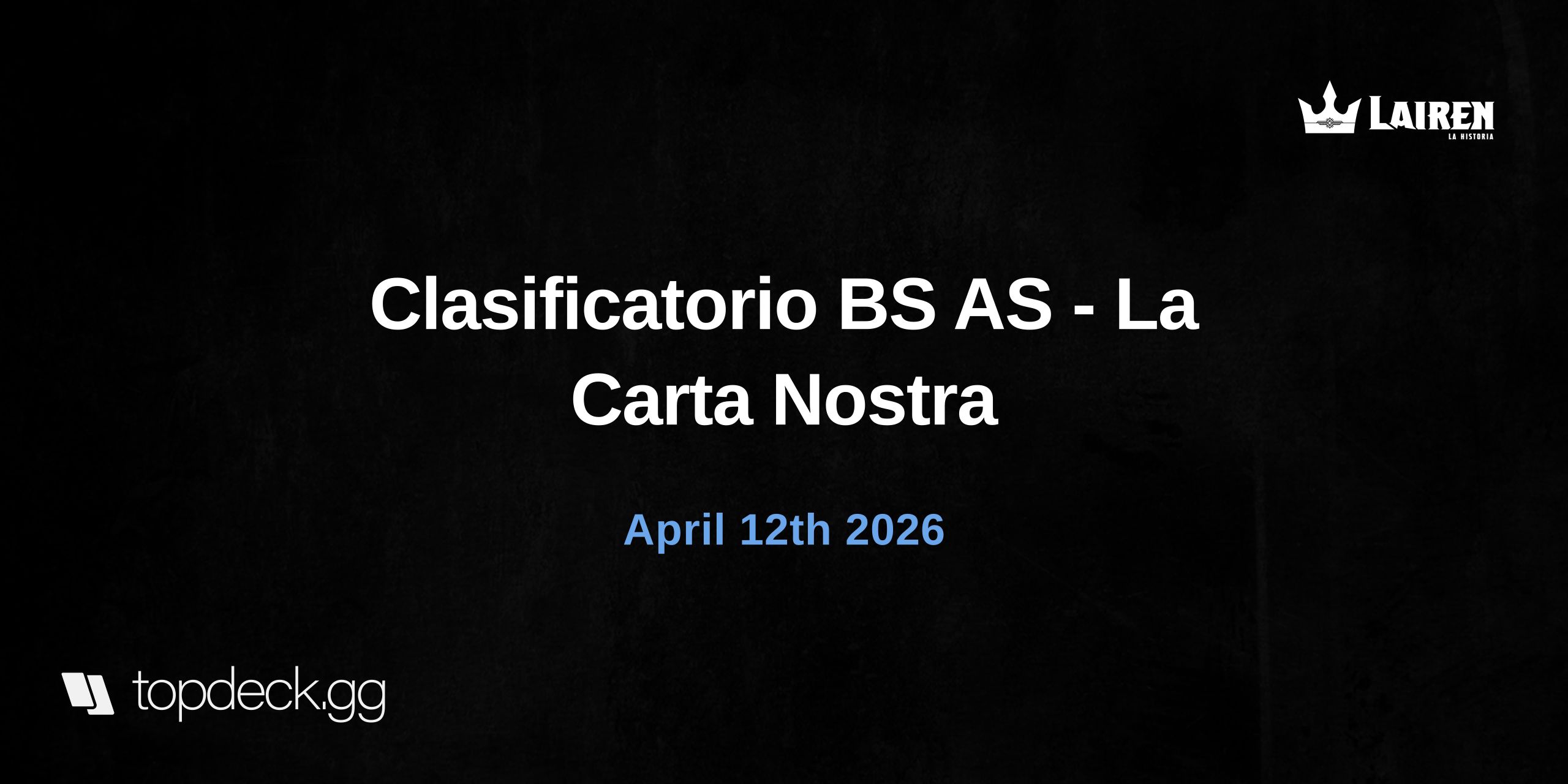 Clasificatorio BS AS - La Carta Nostra