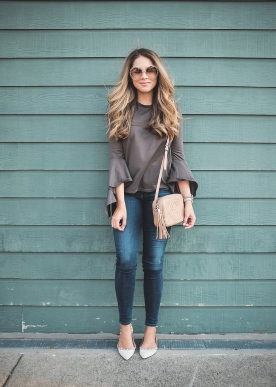 Bell Sleeve Top Outfit 