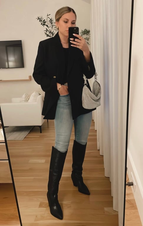 Ashley Robertson Blazer Outfit 