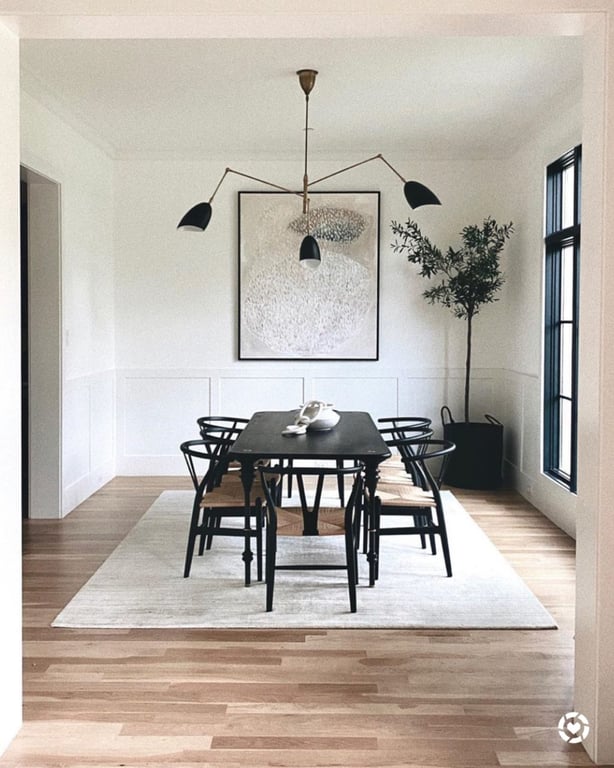 Black dining room table 