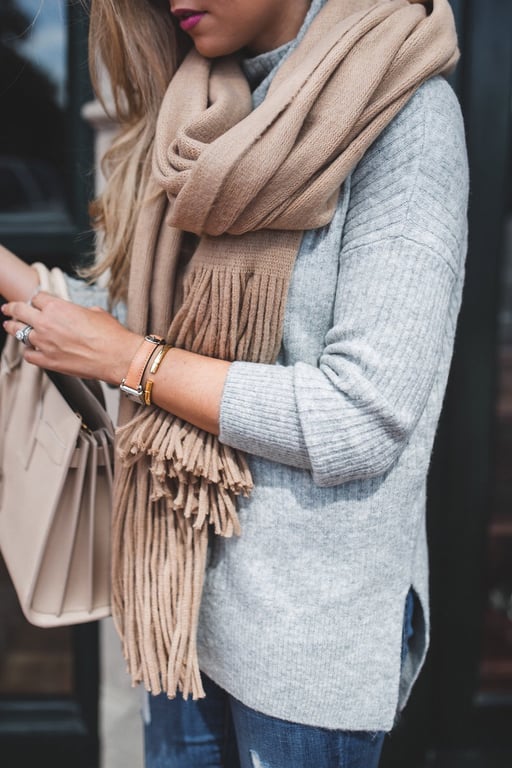 Tan and Grey Knits 