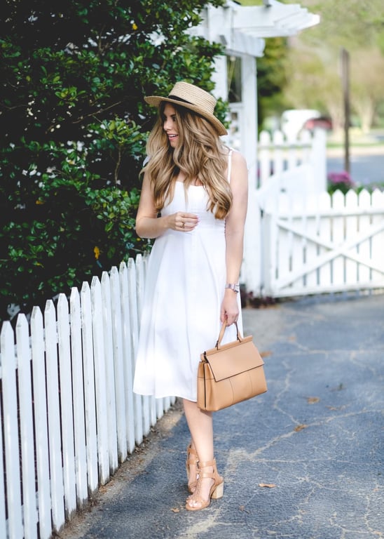 white midi dress