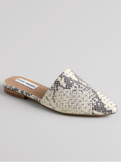 Steve Madden Trace Studded Snake Mule Slides