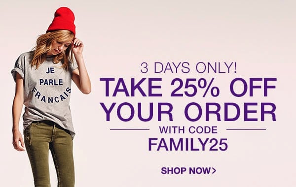 Shopbop 25% Off