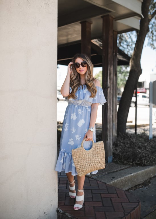 Off The Shoulder Midi Dress 