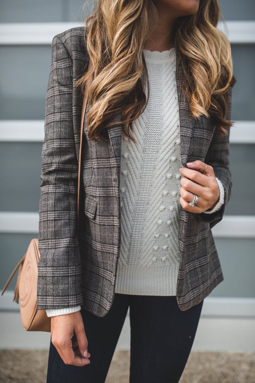 Plaid Blazer Fall Outfit 