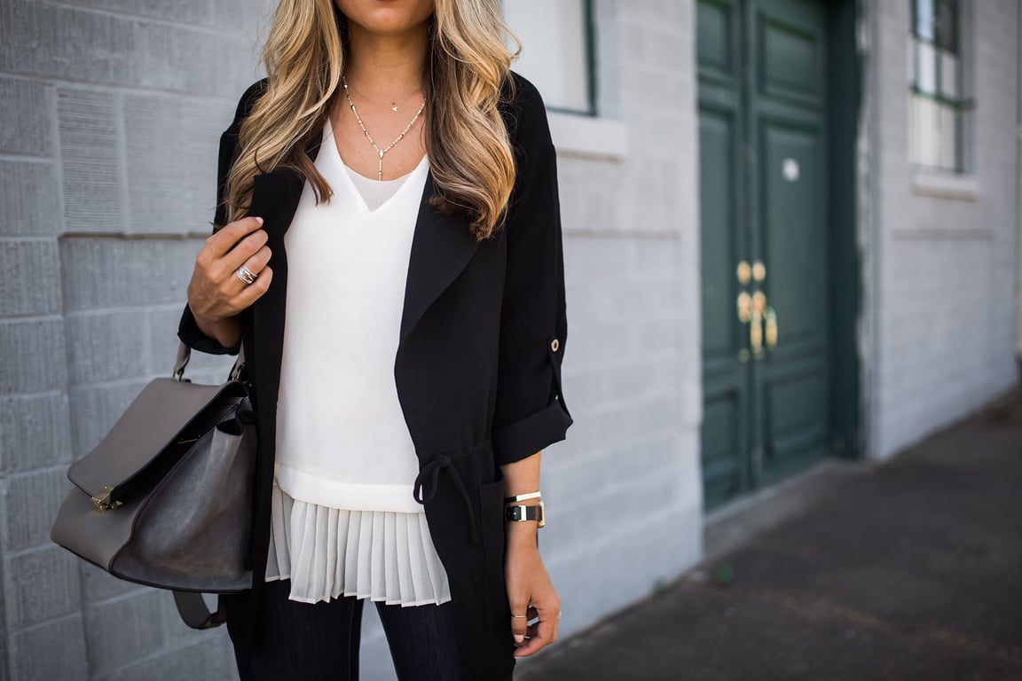 Pleat Hem Blouse