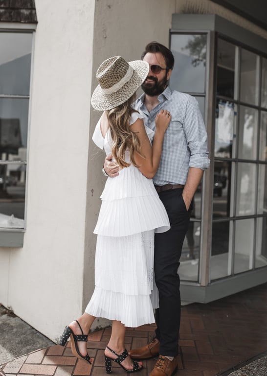 Wicker Hat with Dress