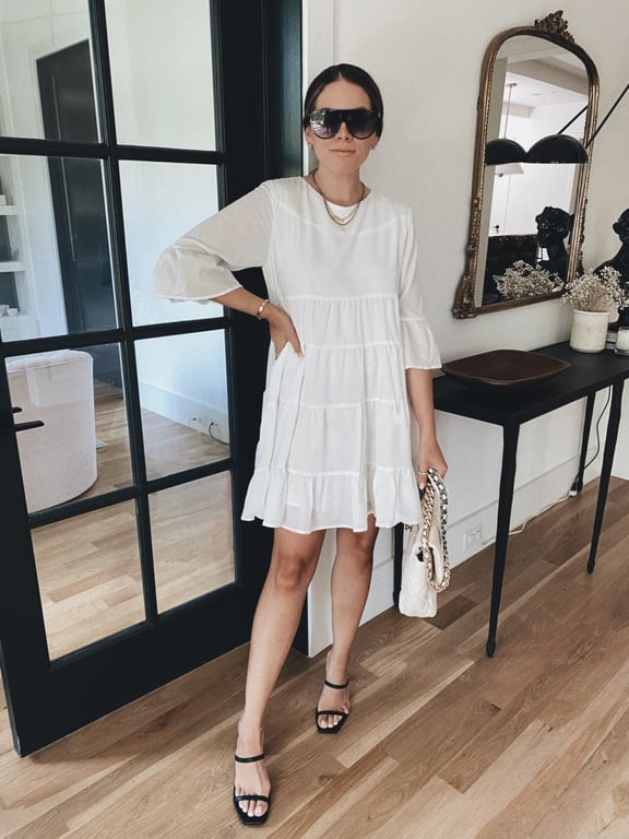 flowy white dress