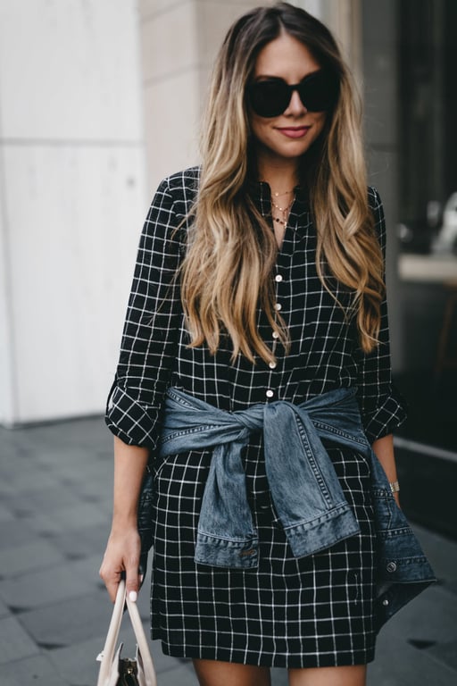 How to pair a shirtdress