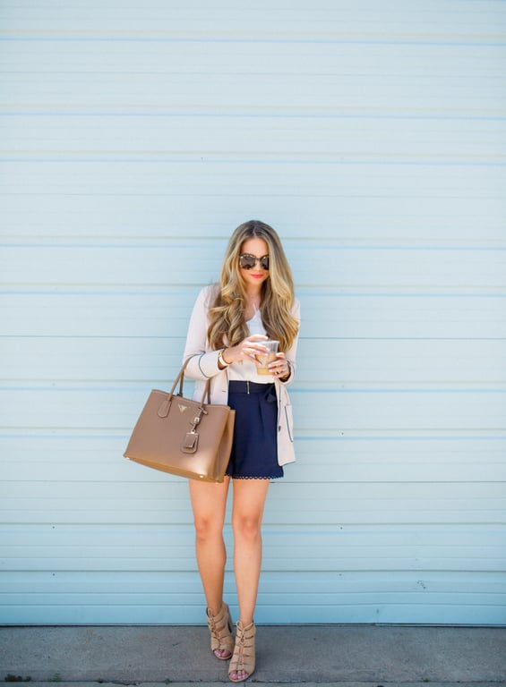 blazer with shorts outfit 