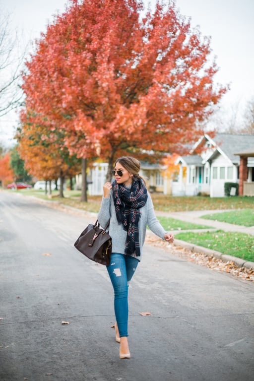 plaid scarf outfit