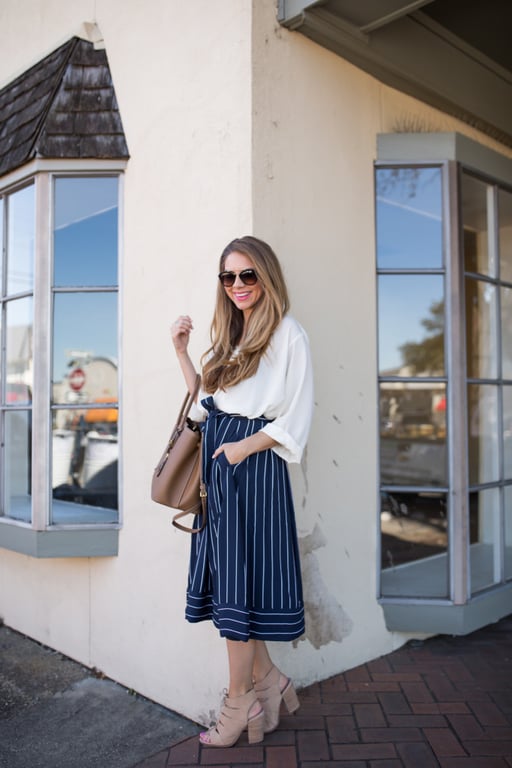 striped skirt