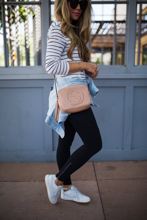 Stripes and Leggings Outfit 
