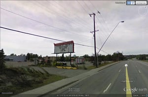 Google Earth image of former marquee