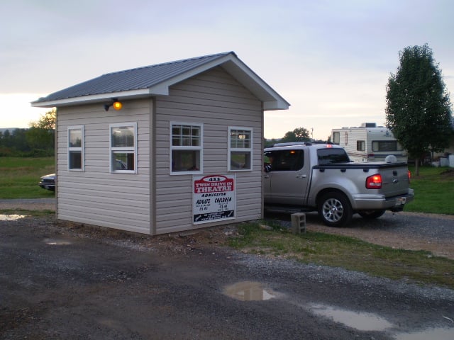 New two-laned ticket booth at the 411 Twin Drive-In
