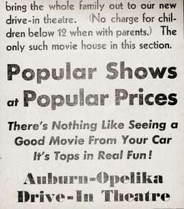 Newspaper ad from the Opelika Daily News