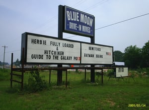 Marquee - Blue Moon Drive-In (Guin, AL)