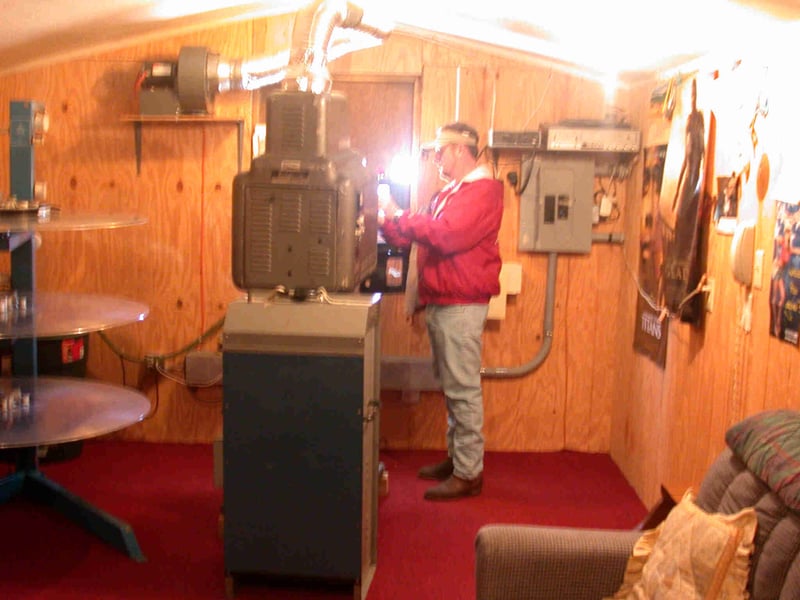 Ron in his booth...with Century heads and a Xetron lamphouse!