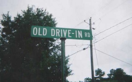 Someone other than me obviously wants to remember there was once a drive-in here; the road that runs by the St. Clair Drive-In site is still formally called "Old Drive-In Road."