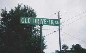 Someone other than me obviously wants to remember there was once a drive-in here; the road that runs by the St. Clair Drive-In site is still formally called "Old Drive-In Road."