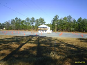 Concession stand/projection booth at the Harpersville Drive-In in Harpersville, Alabama.