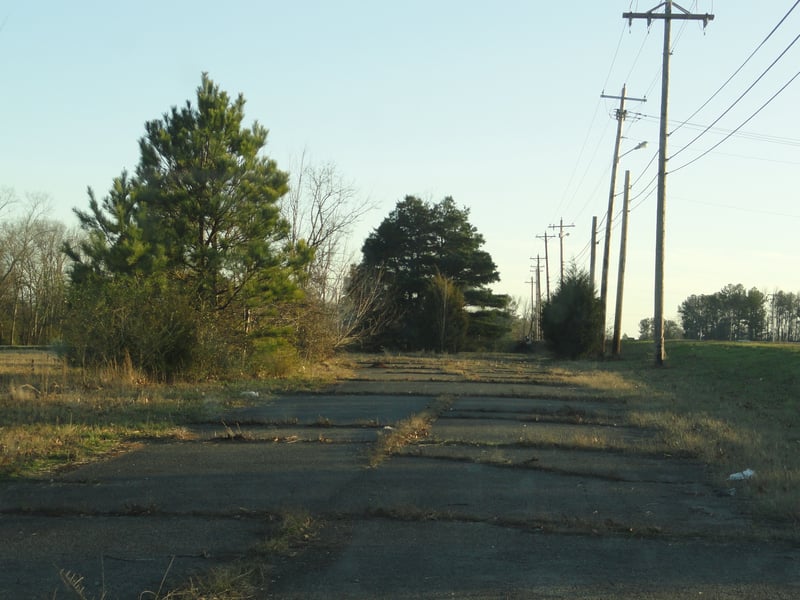 Entrance road remnants