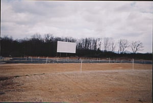 Henagar drive-in screen and lot.