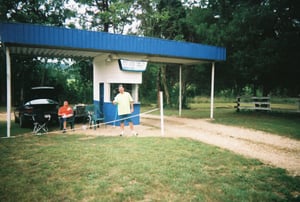 Front gate of the Kings Drive-In in Russellville, AL