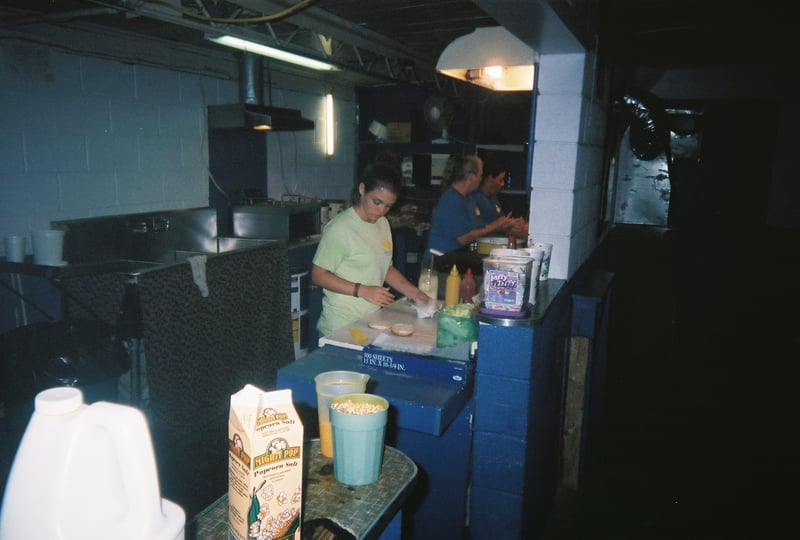 Back kitchen in the concession stand at the Kings Drive-In in Russellville, AL.